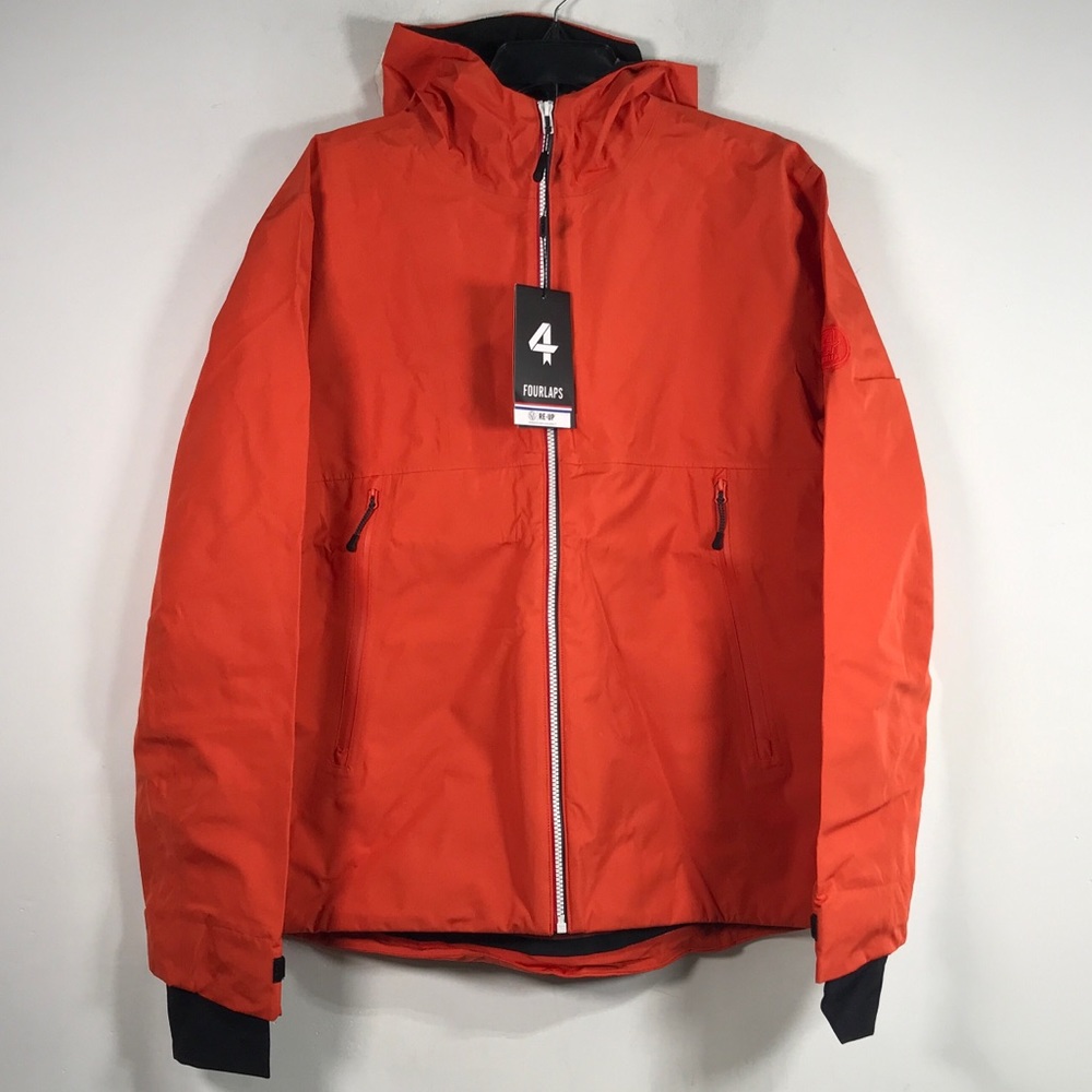 FOURLAPS Defender Shell Hooded Jacket, Size M - Flame Men's